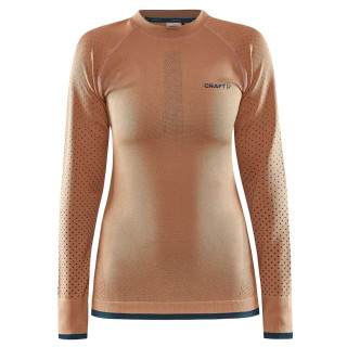 Tricou funcțional femei Craft Adv Warm Intensity Ls portocaliu/