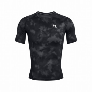 Tricou funcțional bărbați Under Armour HG Armour Printed SS negru/gri