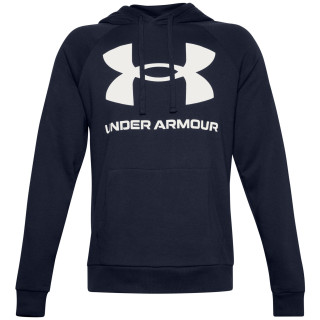 Hanorac bărbați Under Armour Rival Fleece Big Logo HD (22) albastru închis Midnight Navy/Onyx White