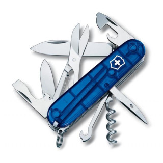 Cuțit Victorinox Climber albastru transparent trans blue