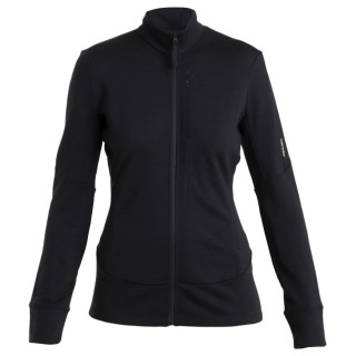 Hanorac funcțional de damă Icebreaker Women Merino 260 Quantum IV LS Zip negru