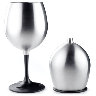 Pahar GSI Outdoors Glacier Stainless Red Wine Glass argintiu