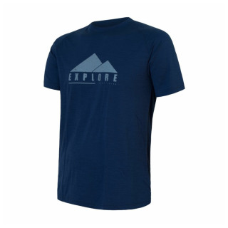 Tricou bărbați Sensor Merino Air Pt Explore albastru închis