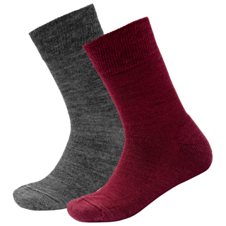 Șosete copii Devold Daily Merino Medium Sock 2Pk Kid roșu BEETROOT MIX