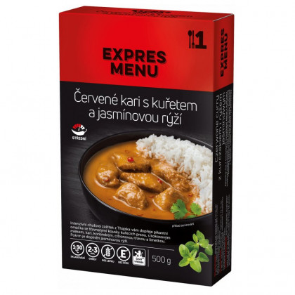 Fel principal Expres menu Curry roșu cu pui și orez jasmine 500g