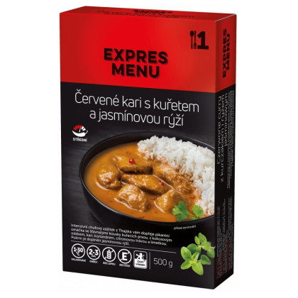 Fel principal Expres menu Curry roșu cu pui și orez jasmine 500g