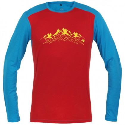 Tricou bărbați Direct Alpine FURRY LONG roșu/albastru