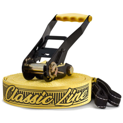 Slackline Gibbon Classicline XL negru/galben Black/Yellow