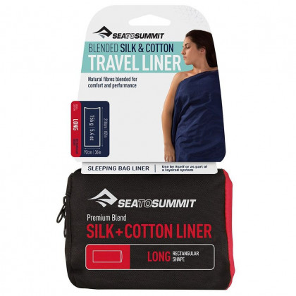 Inserție pentru sacul de dormit Sea to Summit Silk+Cotton Liner Long Rec (2020)