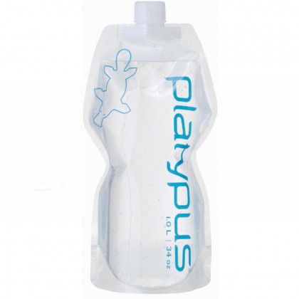 Sticlă pliantă Platypus Soft Bottle 1,0L Closure alb Platy Logo