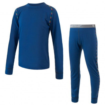 Set lenjerie copii Sensor Merino Air bluză +colanți albastru tmavě modrá