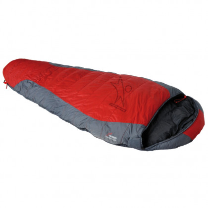 Sac de dormit Warmpeace Viking 900 170 cm roșu/negru