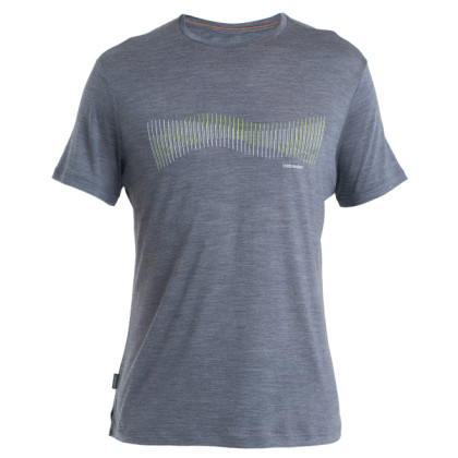 Tricou funcțional bărbați Icebreaker Men Merino 125 Cool-Lite™ Sphere III SS Tee Terrain Lines gri Graphite Heather