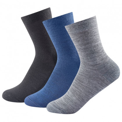 Șosete Devold Daily light sock 3PK negru/albastru Indigo mix
