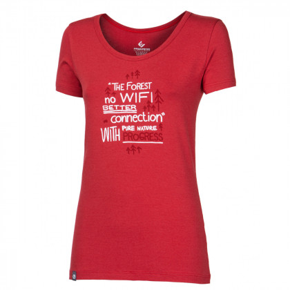 Dámské triko Progress OS Sasa "No Wifi" 24UC roșu
