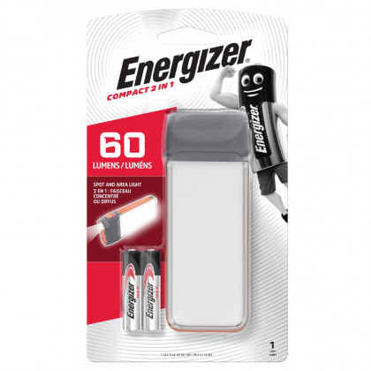 Lampă Energizer Fusion Compact 2-in-1 60lm negru/roșu
