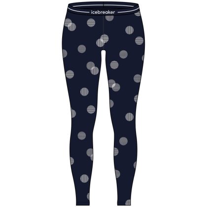 Colanți funcționali femei Icebreaker W Mer 260 Vertex Leggings FallFlakes albastru închis Midnight Navy/Snow/J