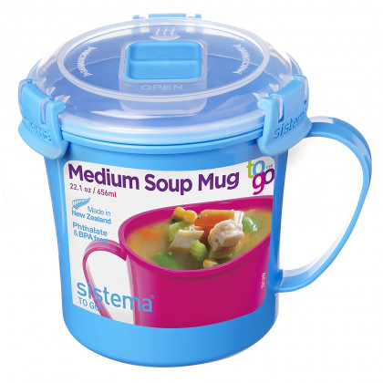 Cană Sistema Microwave Medium Soup Mug albastru
