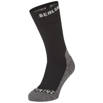 Șosete impermeabile SealSkinz Stanfield negru/gri Black