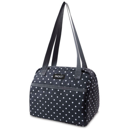 Geantă pentru picnic Packit Hampton negru/alb Polka Dot