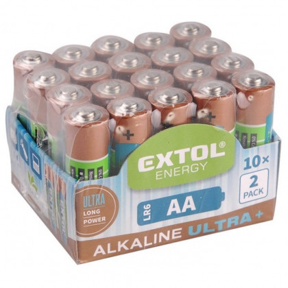 Baterii alcaline AA Extol Light 20 ks