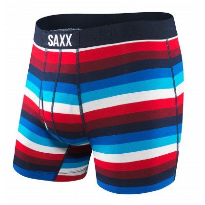 Boxeri Saxx Ultra Boxer Fly Navy/Red Cabana Stripe culori mix