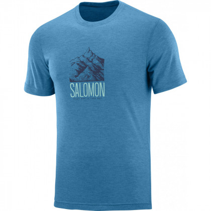 Pánské triko Salomon Explore Graphic Ss Tee M albastru