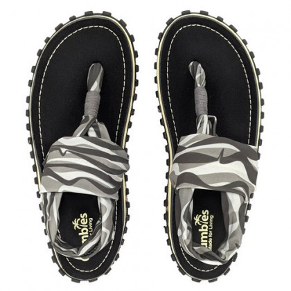 Sandale pentru femei Gumbies Slingback gri/alb/negru