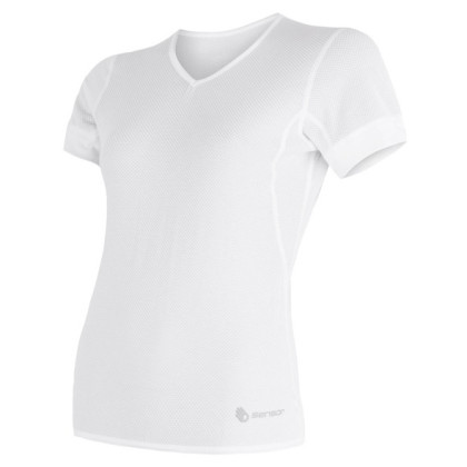 Tricou funcțional femei Sensor Coolmax Air V-neck alb bílá