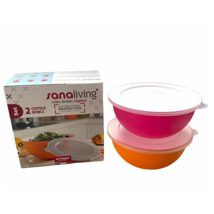 Set de boluri Omada Sanaliving Bowls Set 1,7L + 1,7L & 2x lids