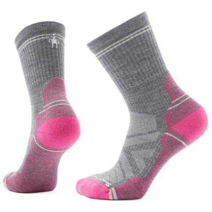 Șosete femei Smartwool W Hike Light Cushion Crew gri/roz power pink