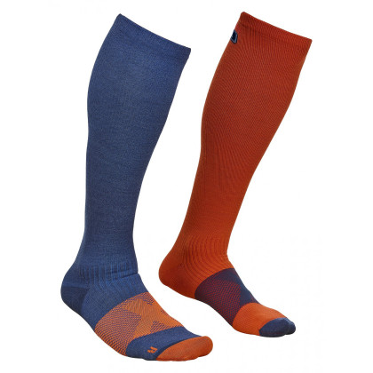 Șosete Ortovox Tour Compression Socks albastru/roșu