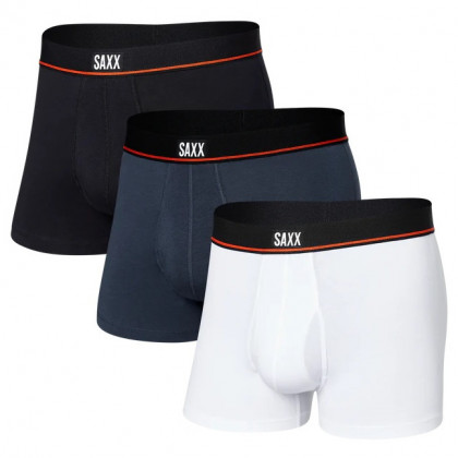 Boxeri bărbați Saxx Non-Stop Stretch Cotton Trunk 3Pk negru/alb