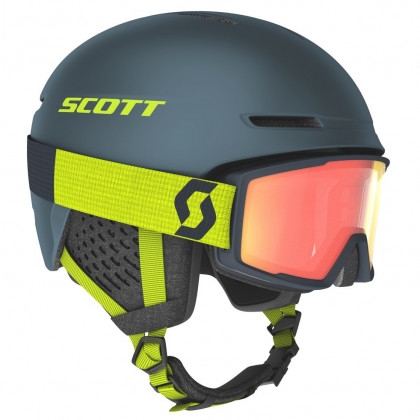 Cască de schi Scott Helmet Track + Goggle Factor gri/verde