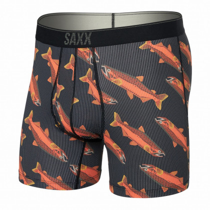 Boxeri Saxx Quest Qdm Boxer Brief Fly negru/portocaliu coho-black