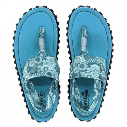 Sandale pentru femei Gumbies Slingback turcoaz/albasru