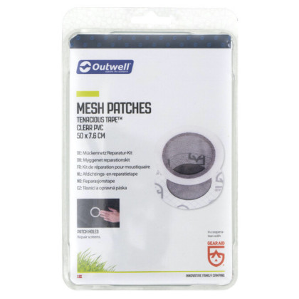 Petic autoadeziv Outwell Tenacious Tape Mesh Patches negru