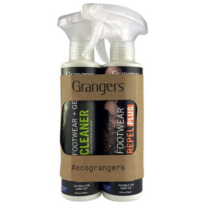 Soluție de curățat pentru încălțăminte Granger's Footwear + Gear Cleaner + Footwear Repel Plus negru/alb