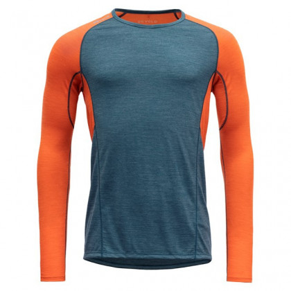 Tricou funcțional bărbați Devold Running Man Shirt albastru/portocaliu