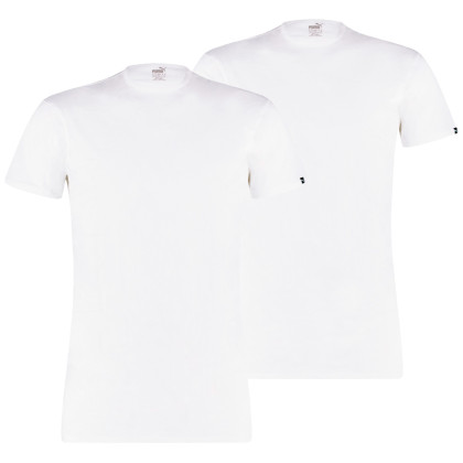 Tricou termic bărbați Puma Basic 2P Crew Tee alb White