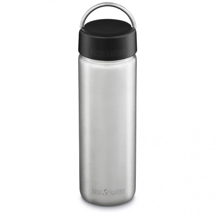 Sticlă oțel Klean Kanteen Wide w/Wide Loop Cap - brushed stainless 800 ml argintiu