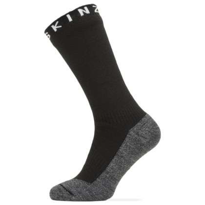 Șosete impermeabile SealSkinz Nordelph negru/gri Black/Grey Marl/White