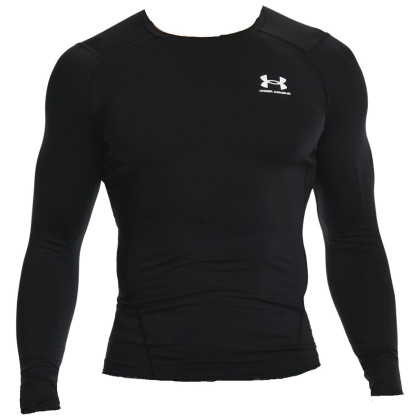 Tricou funcțional bărbați Under Armour HG Armour Comp LS negru Black//White