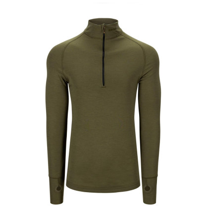 Pulover pe gât bărbați Brynje of Norway Arctic Tactical Zip-polo 3/4 neck olive olive