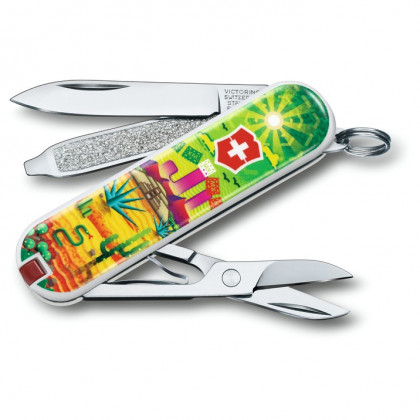 Briceag Victorinox Classic LE Mexican sunset verde/portocaliu Mexican sunset
