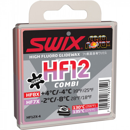 Set ceară Swix HF12X skluzný 40g, combi +4°C/-8°C
