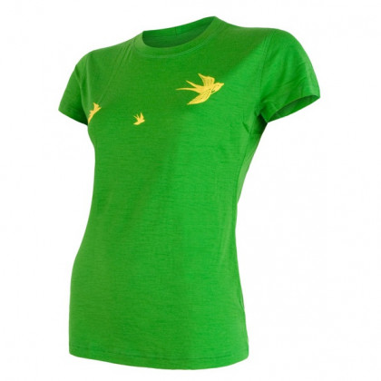 Tricou funcționali femei Sensor Merino Wool Swallow mânecă scurtă verde zelená