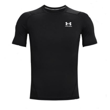 Tricou funcțional bărbați Under Armour HG Armour Comp SS negru Black//White