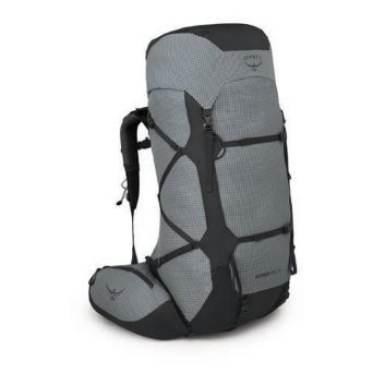 Rucsac turistic Osprey Aether Pro 75 gri silver lining