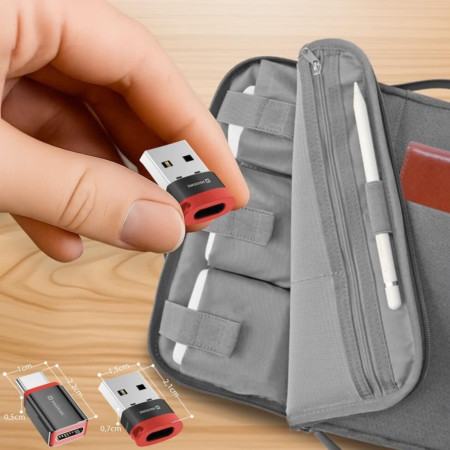 Adaptor Swissten Dataguard With Data Blocking USB-A (Male) / USB-C (Female)